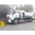 Dust suppression vehicle with guardrail cleaning function